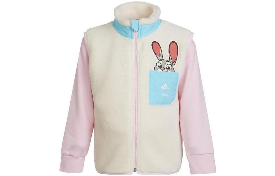 adidas Kids Boys' Pink Logo Print Two-in-One Pullover Sweatshirt IB7753-yc