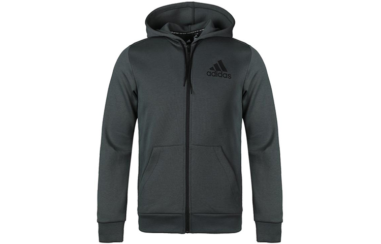 adidas Knit Hoodie Jacket - Legendary Evergreen Green DQ1451
