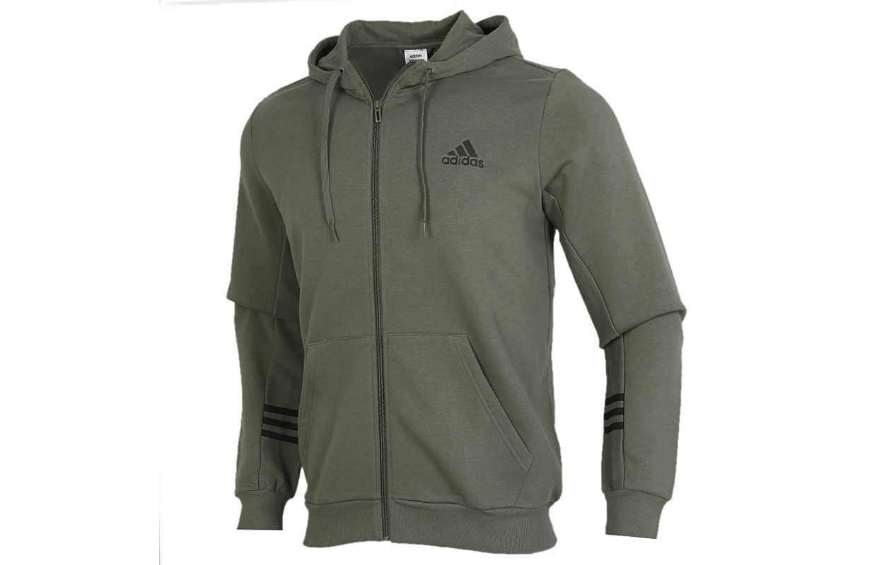 adidas Knit Pullover Hoodie Jacket Army Green GD5462