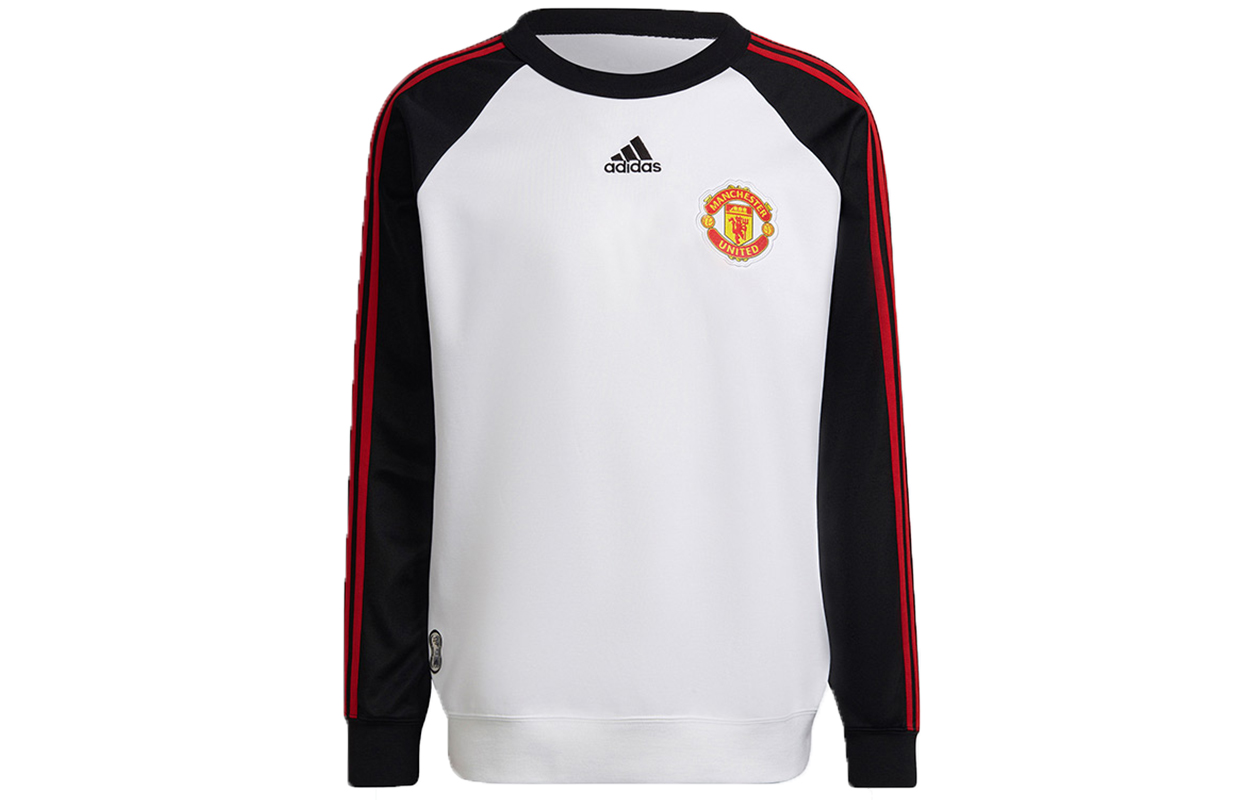 adidas Knit Striped Vintage Football Sweatshirt White H64071