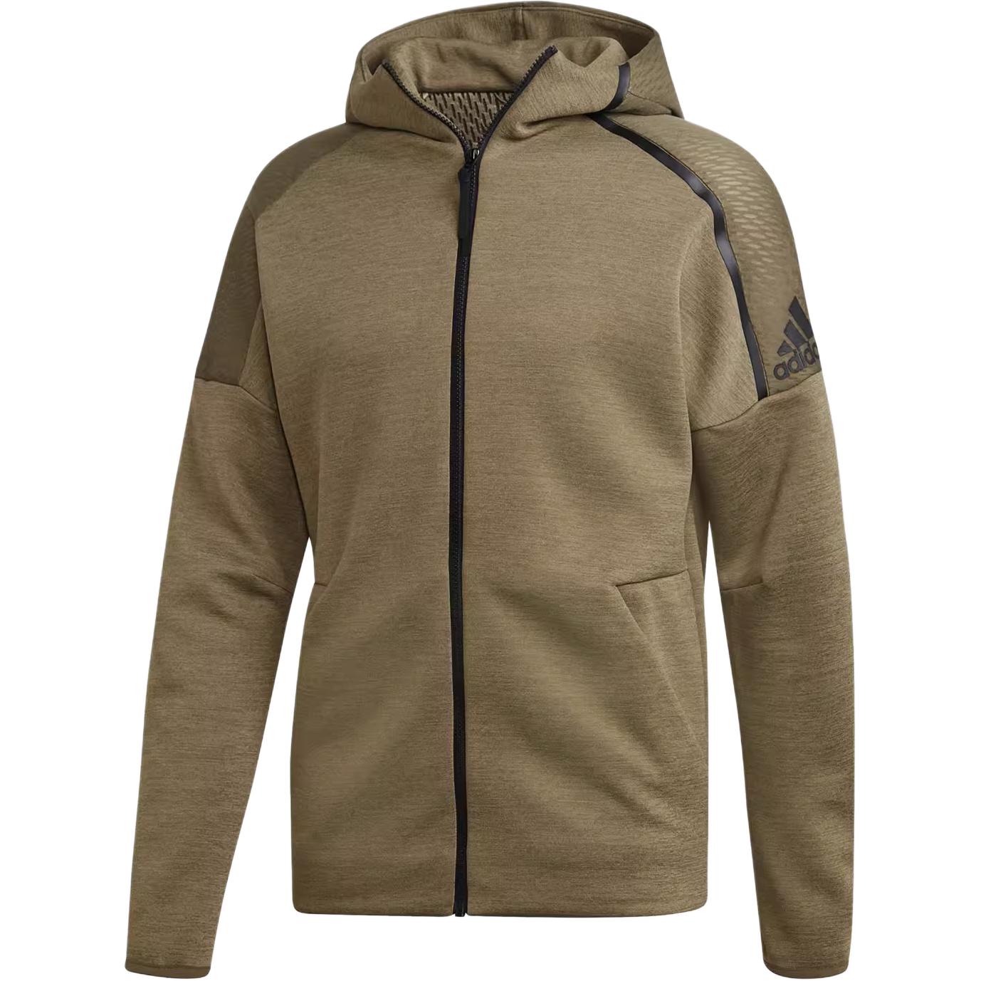 adidas Knitted Hooded Jacket Khaki - Casual Sportswear Series DP5147