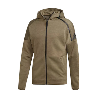 adidas Knitted Hooded Jacket Khaki - Casual Sportswear Series DP5147