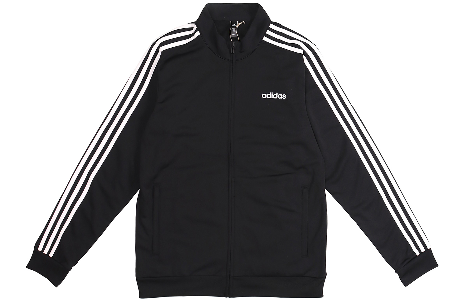 adidas Knitted Stand-Collar Windproof Logo Jacket Black Japan Edition DQ3070-JAPAN