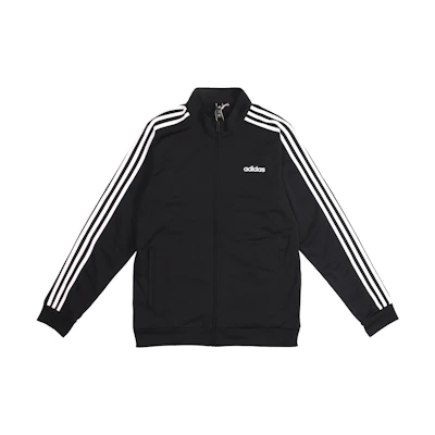 adidas Knitted Stand-Collar Windproof Logo Jacket Black Japan Edition DQ3070-JAPAN