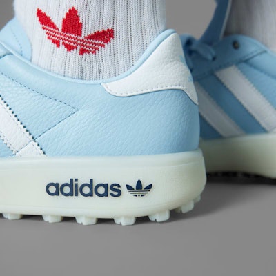 阿迪达斯Kos Cup无钉高尔夫鞋 浅蓝/云白/米白 IH8438 3