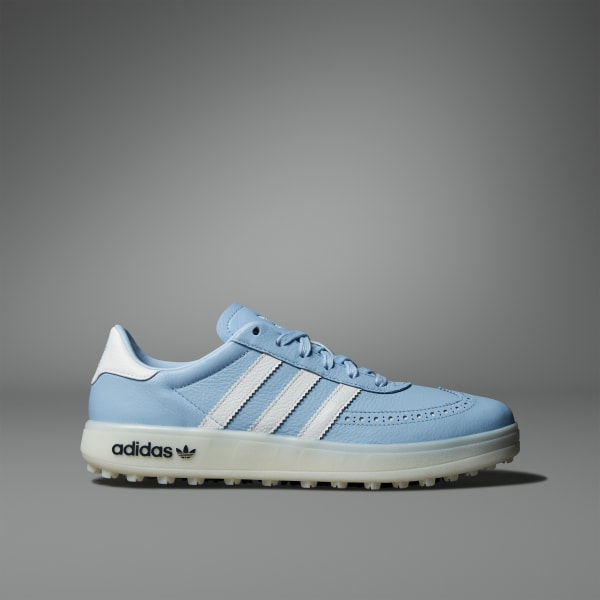 Lookbook 阿迪达斯Kos Cup无钉高尔夫鞋 浅蓝/云白/米白 IH8438