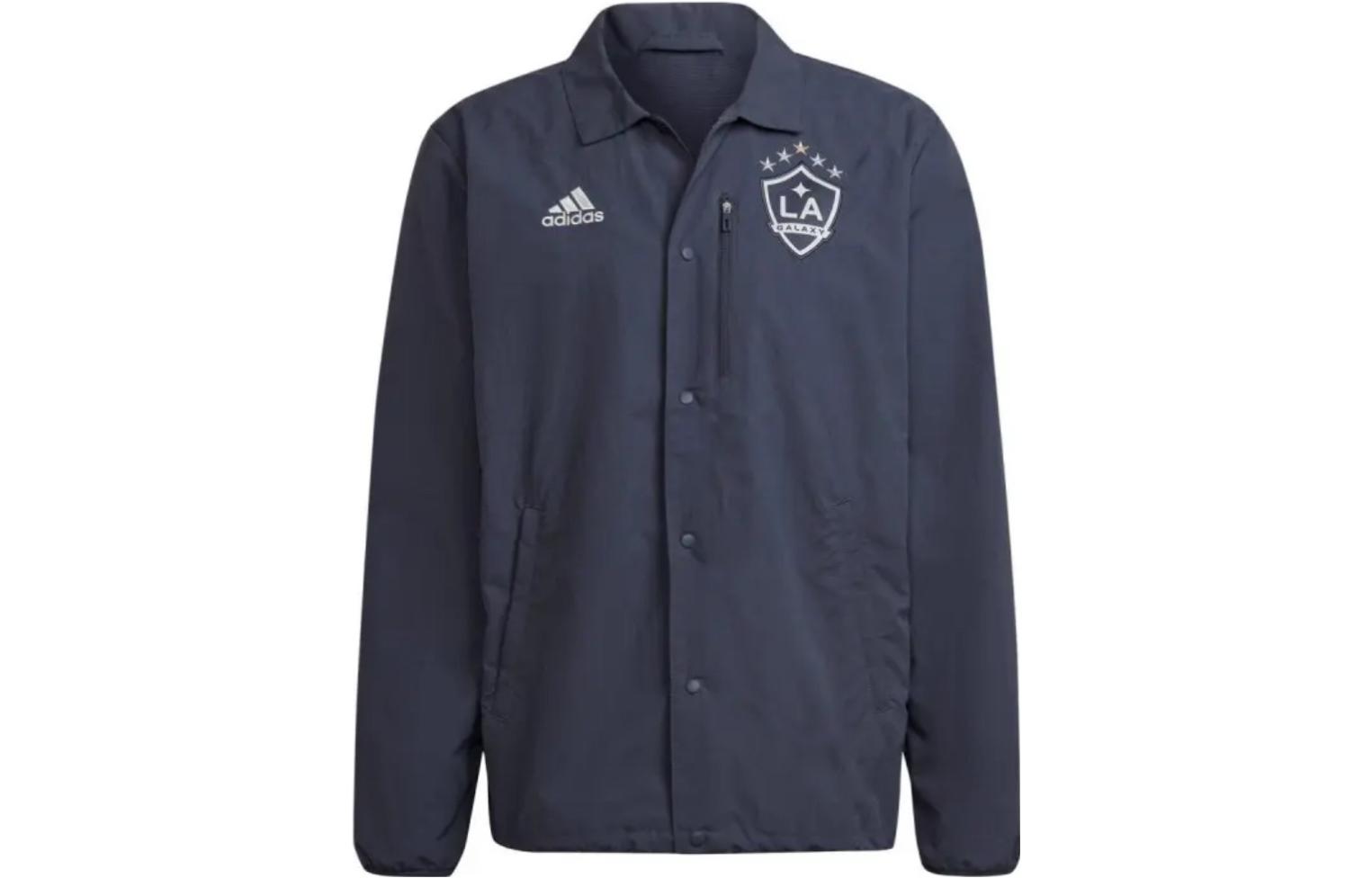 adidas LA Galaxy Tiro Anthem Jacket Navy Embroidered Logo Long Sleeve HB8478