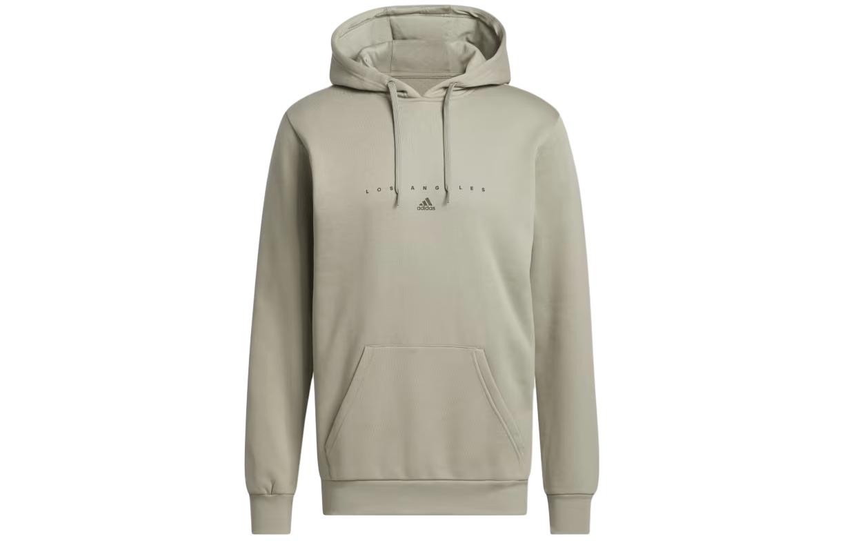 adidas La Graphic Hoodie Green Floral Letter Print Pullover Hoodie IS3295