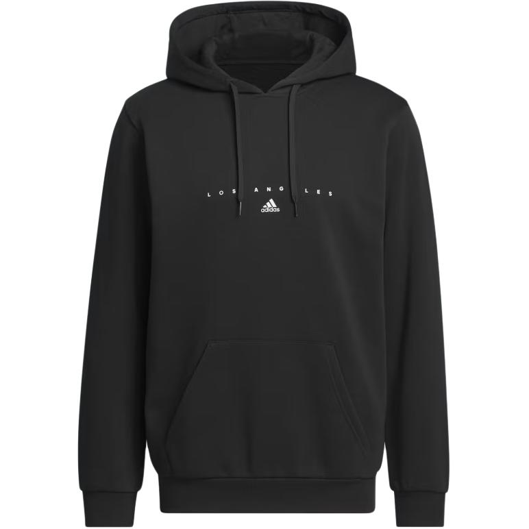 adidas LA Graphic Hoodie Pullover Sweatshirt Black IN6388