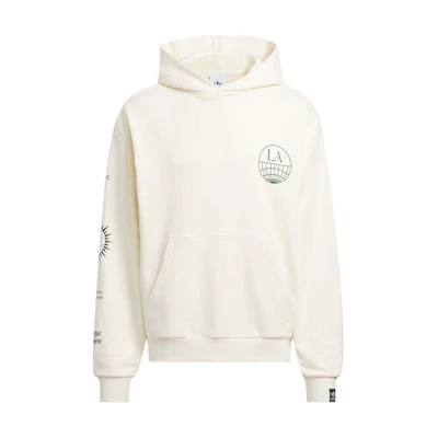 adidas LA to the World Graphic Hoodie Off-White/Forest Green Unisex JJ4038