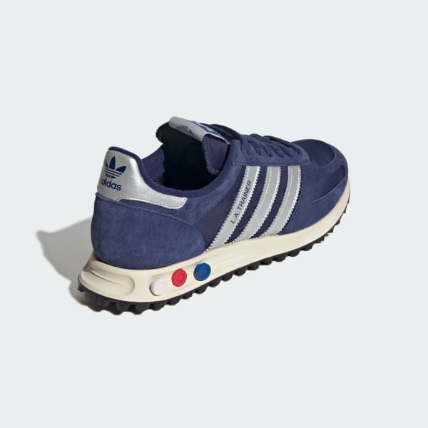Details for Adidas LA Trainer OG Sneakers Biru Gelap/Perak Metalik/Putih Pudar JR7171