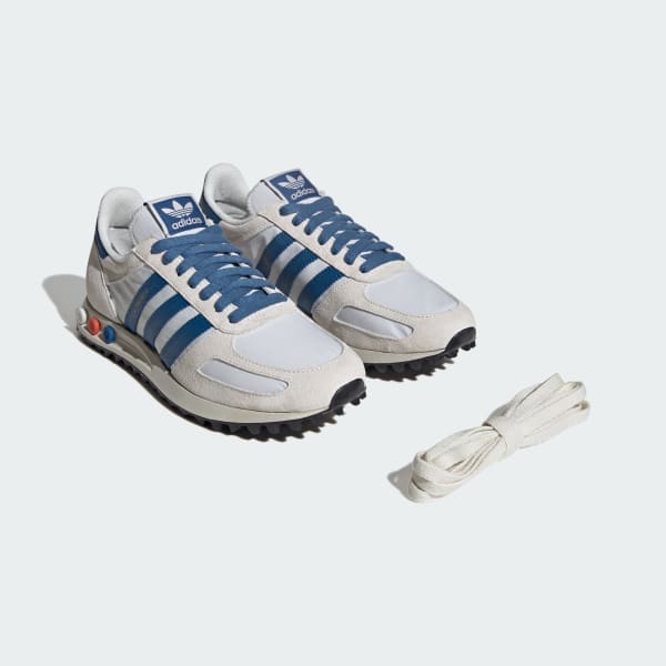 Cheap アディダス LA トレーナー OG スニーカー オフホワイト/ダークマリン/クリスタルホワイト JR3610