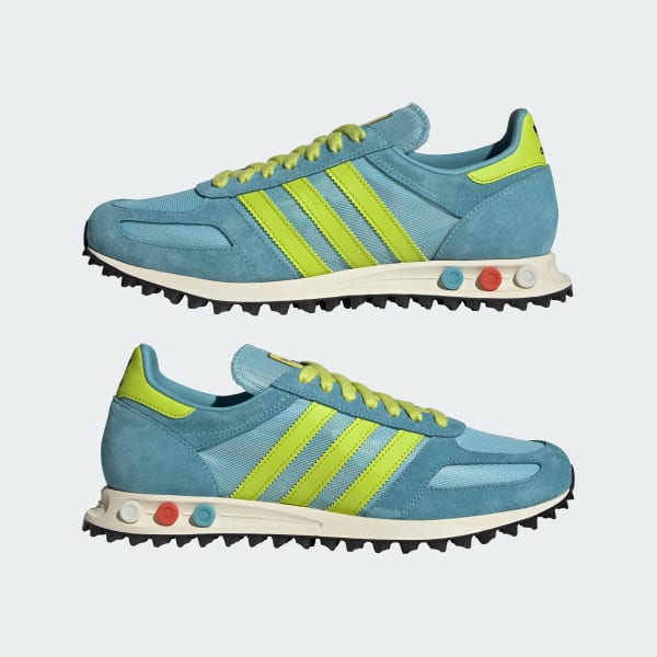 Sizing adidas LA Trainer OG Kasut Terpakai Biru/Kuning Solar/Icey Blue IH1650