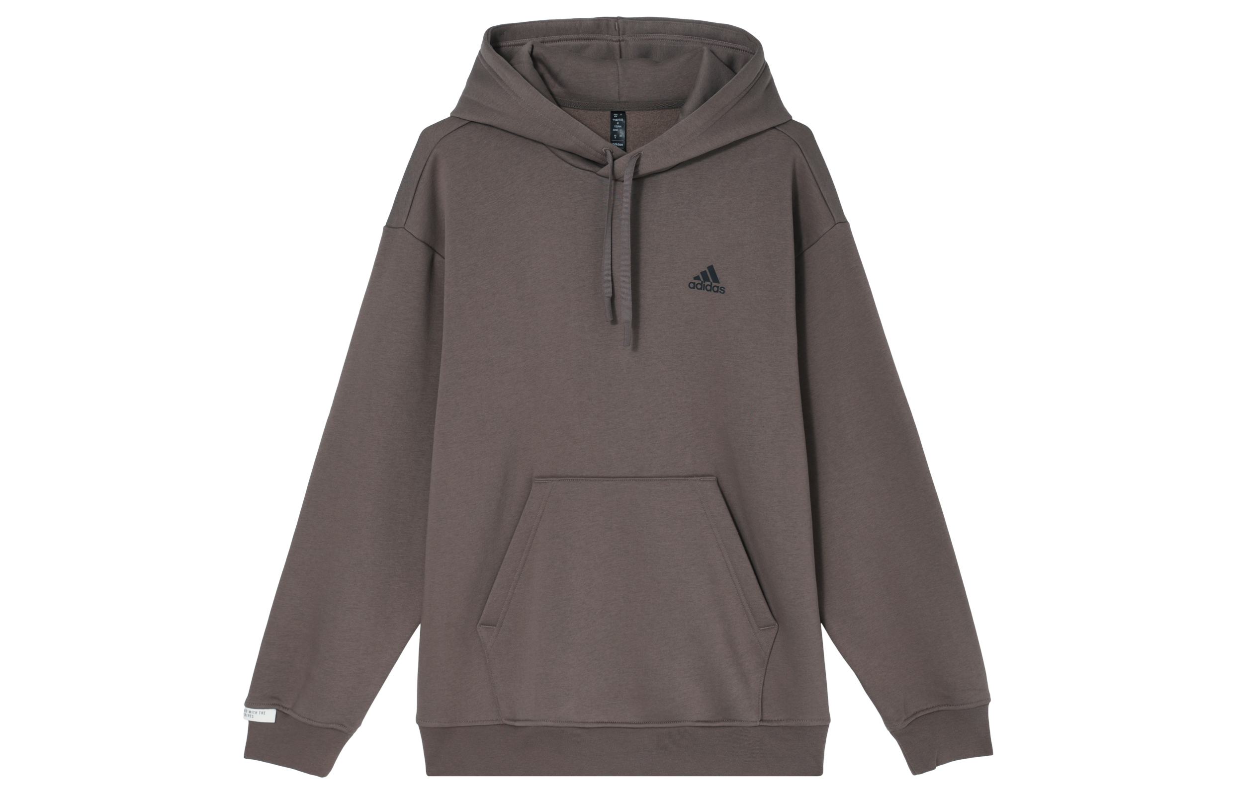 adidas LABEL Vintage Hoodie Unisex - Earth Brown/Black Casual Pullover JM9077
