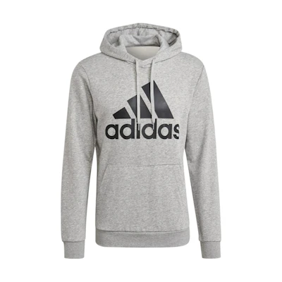 adidas Large Logo Hoodie Grey Casual Pullover GK9541