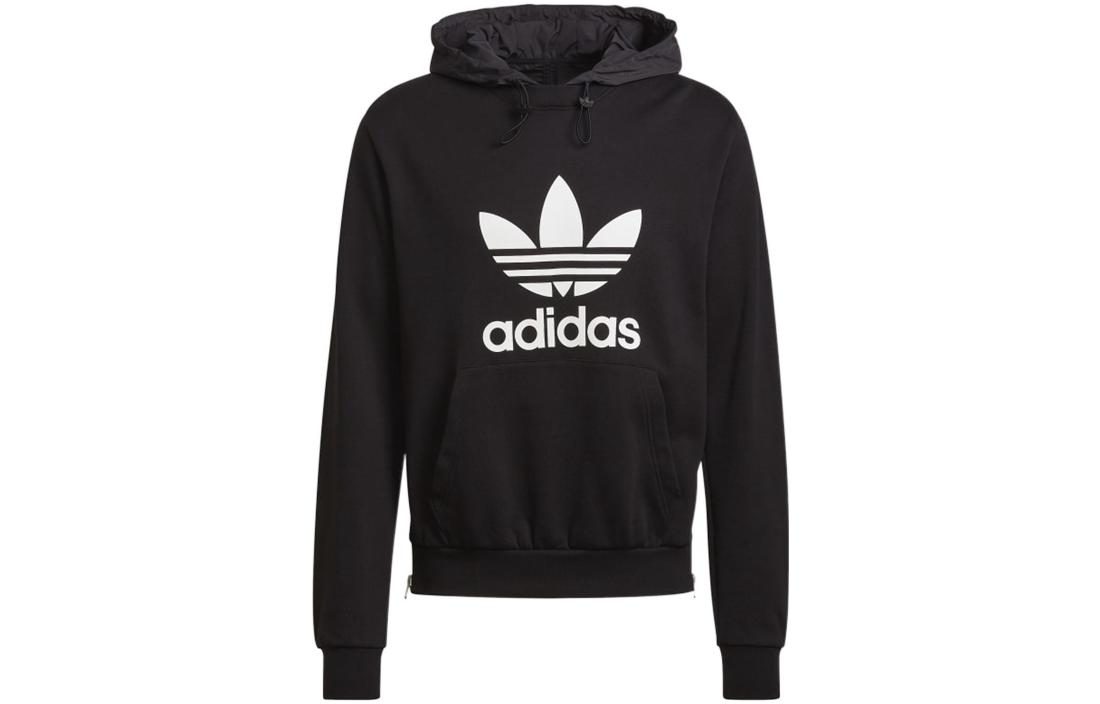 adidas Large Logo Pullover Hoodie Black HC1951