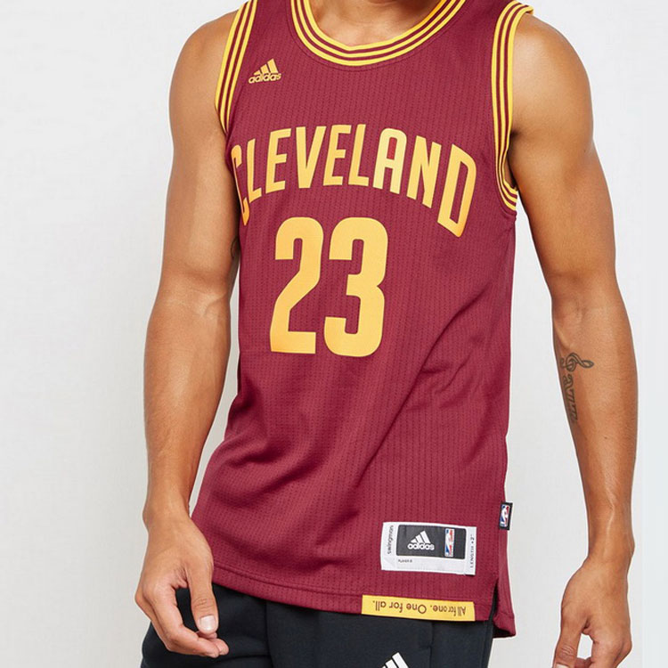 Shop Adidas LeBron James Cleveland Cavaliers Jersi Bola Keranjang Tank Merah A61199