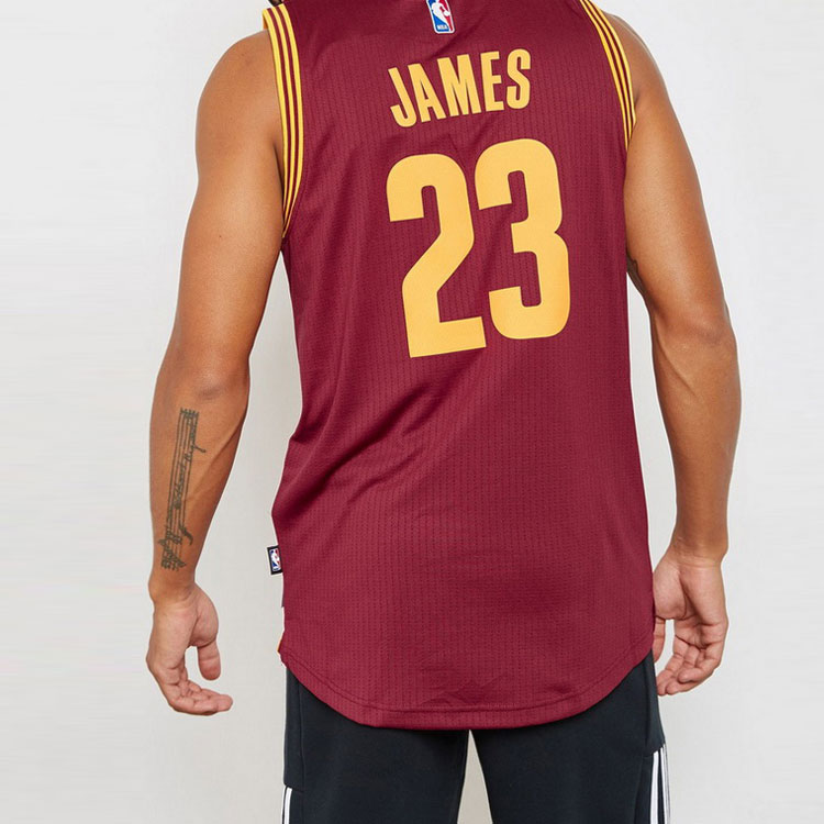 Purchase Adidas LeBron James Cleveland Cavaliers Jersi Bola Keranjang Tank Merah A61199
