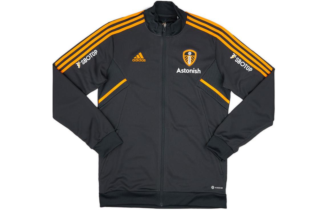 adidas Leeds United Player Issue 2022/23 Football Jacket Black HC1096