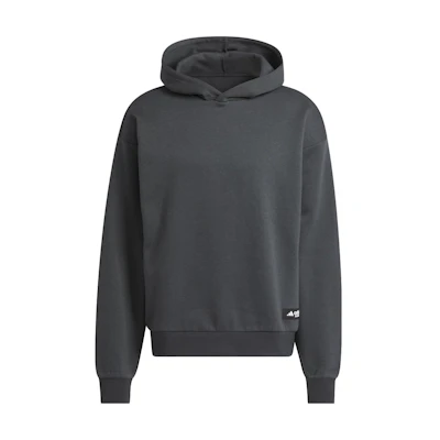adidas Legends Carbon Black Hoodie with Logo Patch Long Sleeve IL2313