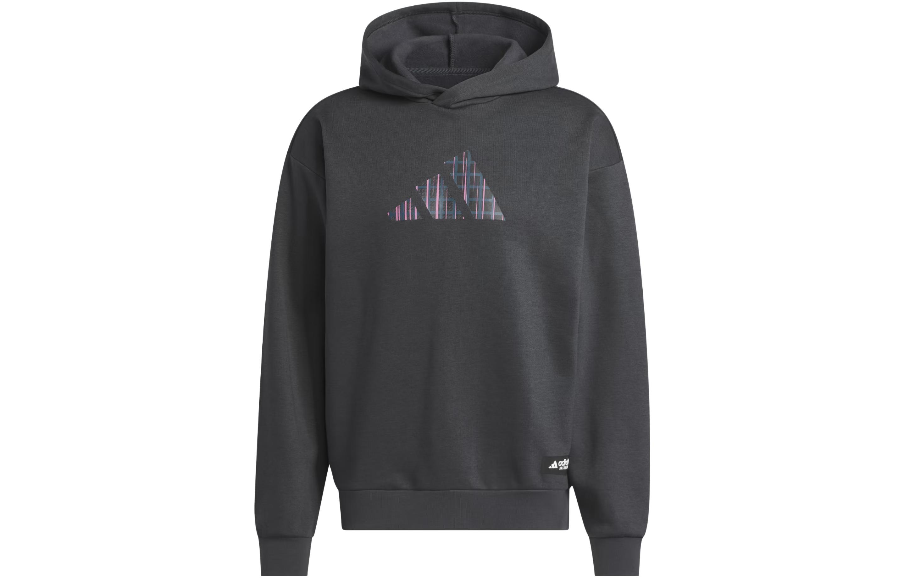 adidas Legends Hoodie Black Pullover with Logo Graphic Print Long Sleeve IL2325