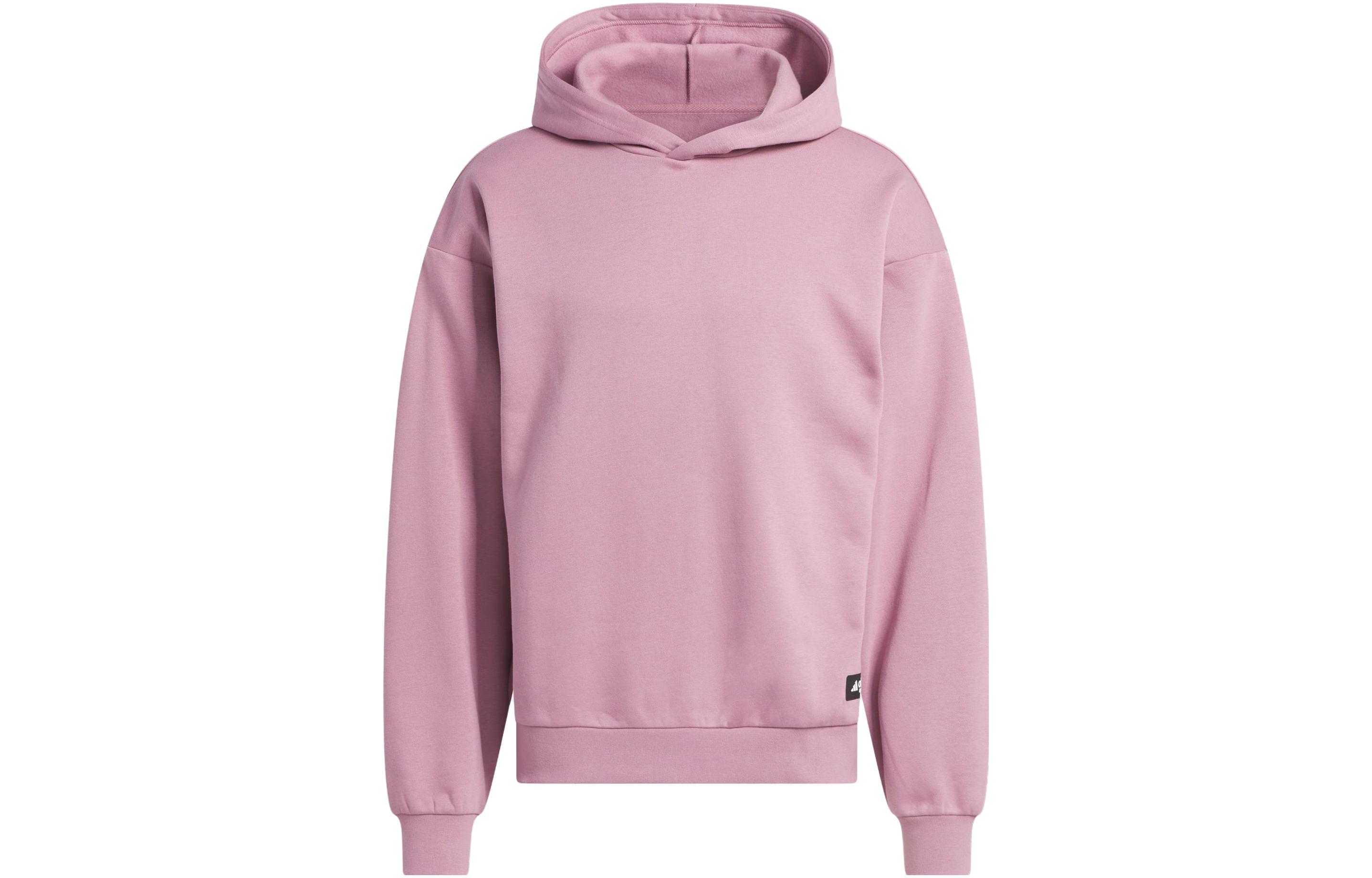 adidas Legends Purple Hoodie Solid Color Logo Patch Long Sleeve IL2314