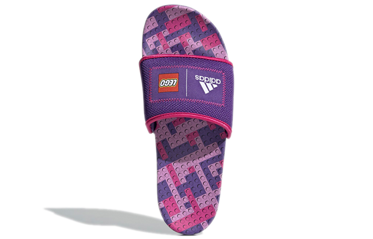 Shop アディダス レゴ x アディレット コンフォート 耐久性抜群パープル ユニセックススリッパ GW0824 GW0824