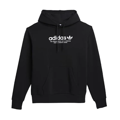 adidas Letter Logo Print Hoodie Unisex Black Long Sleeve GR8739