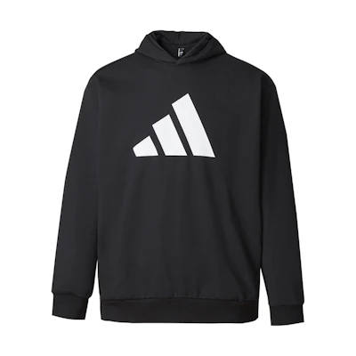 adidas Letter Logo Pullover Hoodie Black Unisex Casual Sportswear JN4857