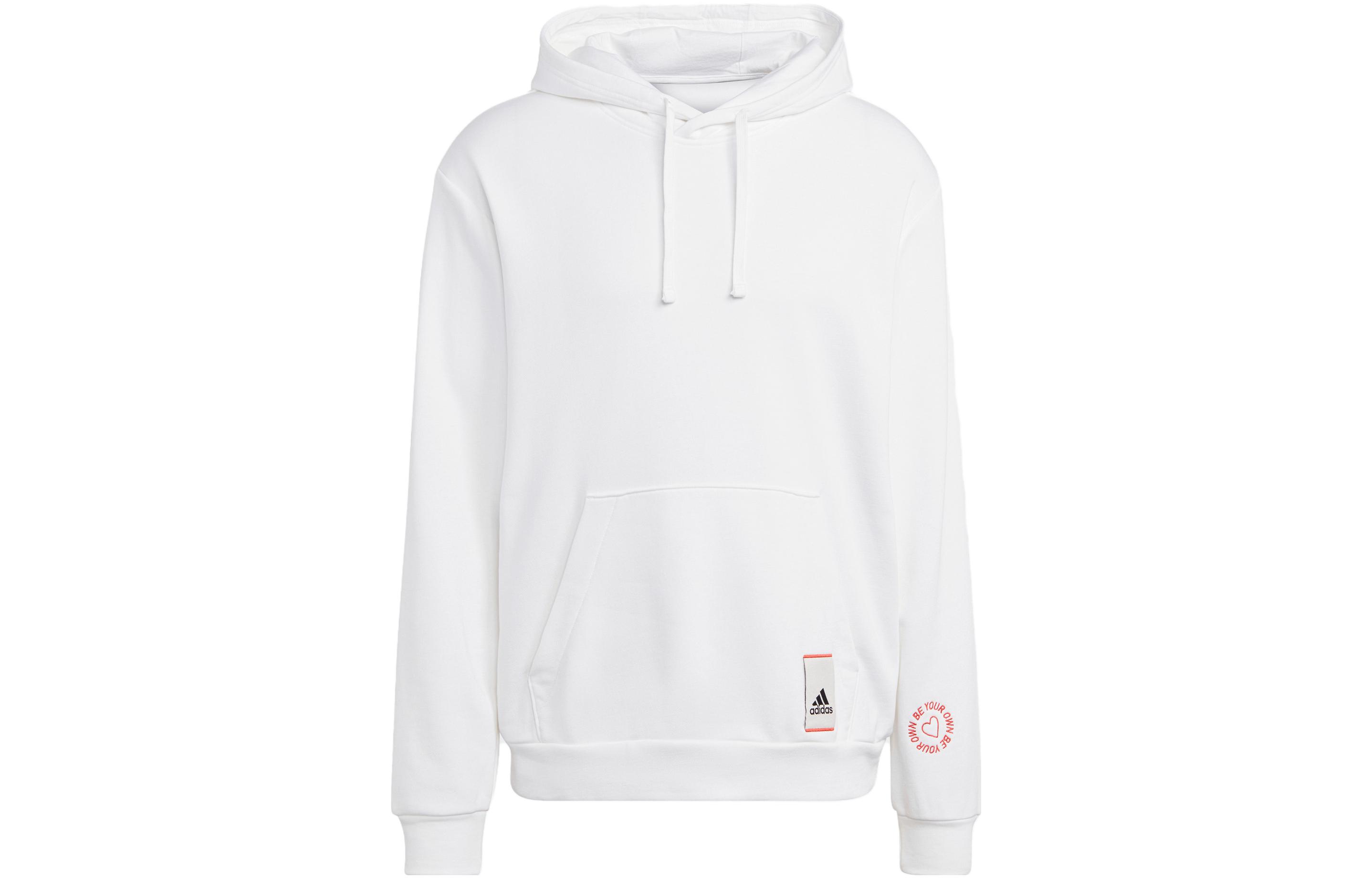 adidas Letter Print Casual Hoodie Unisex White IL8297