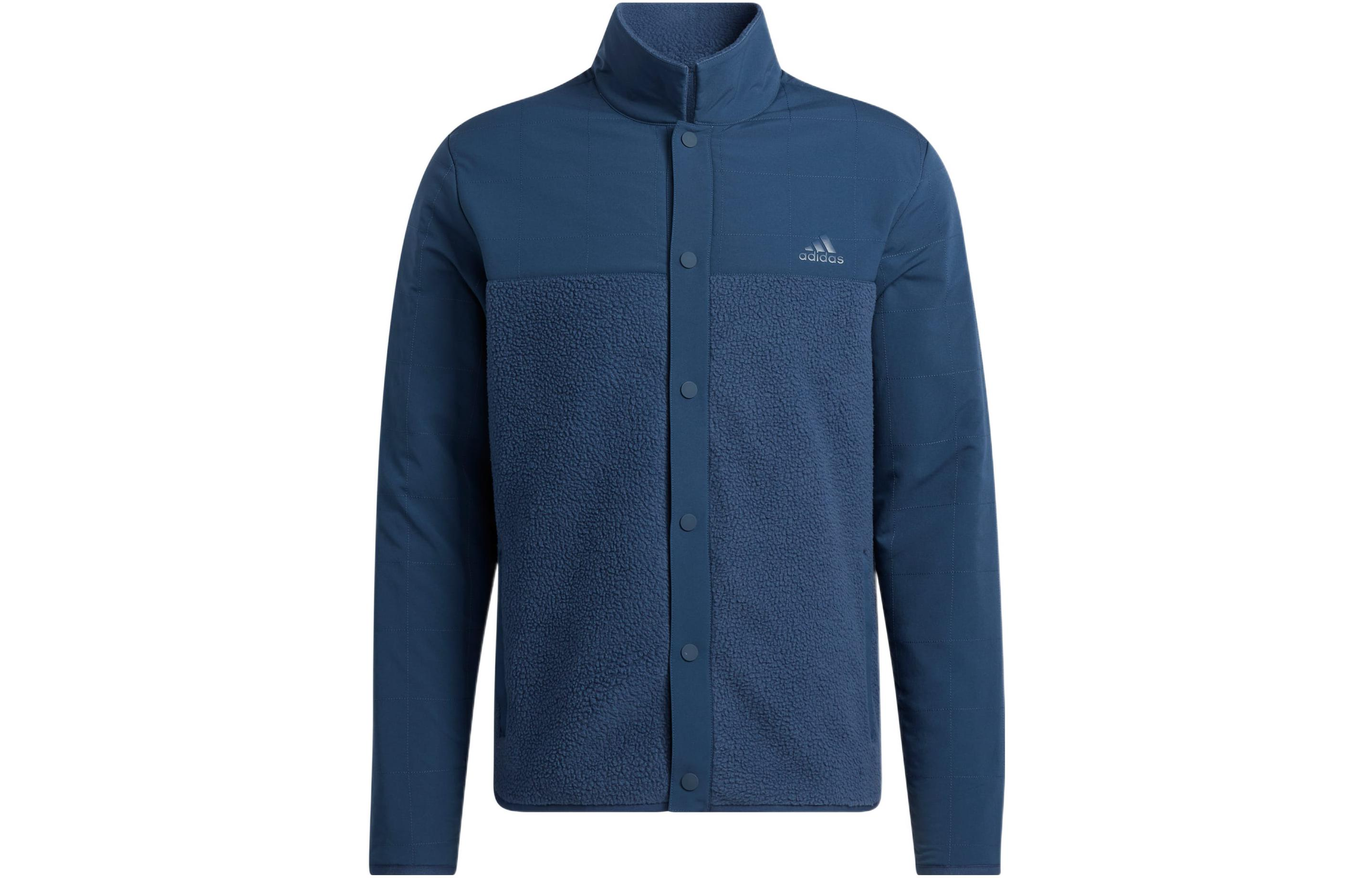 adidas Letter Print Collared Long Sleeve Jacket Blue (Japan Edition) HF6517-JAPAN