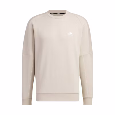adidas Letter Print Crewneck Loose-Fit Sweatshirt Beige Unisex IK7328