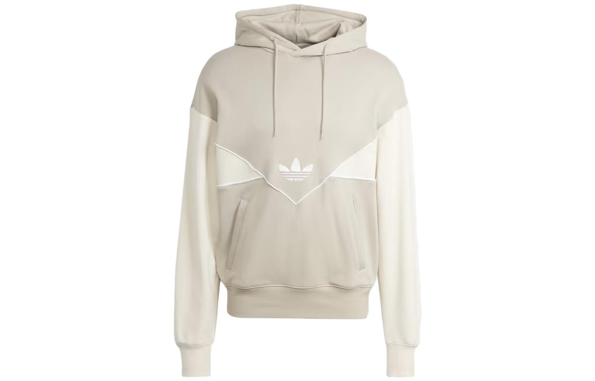adidas Letter Print Hoodie Beige Japan Version Long Sleeve Pullover IM4412-JAPAN
