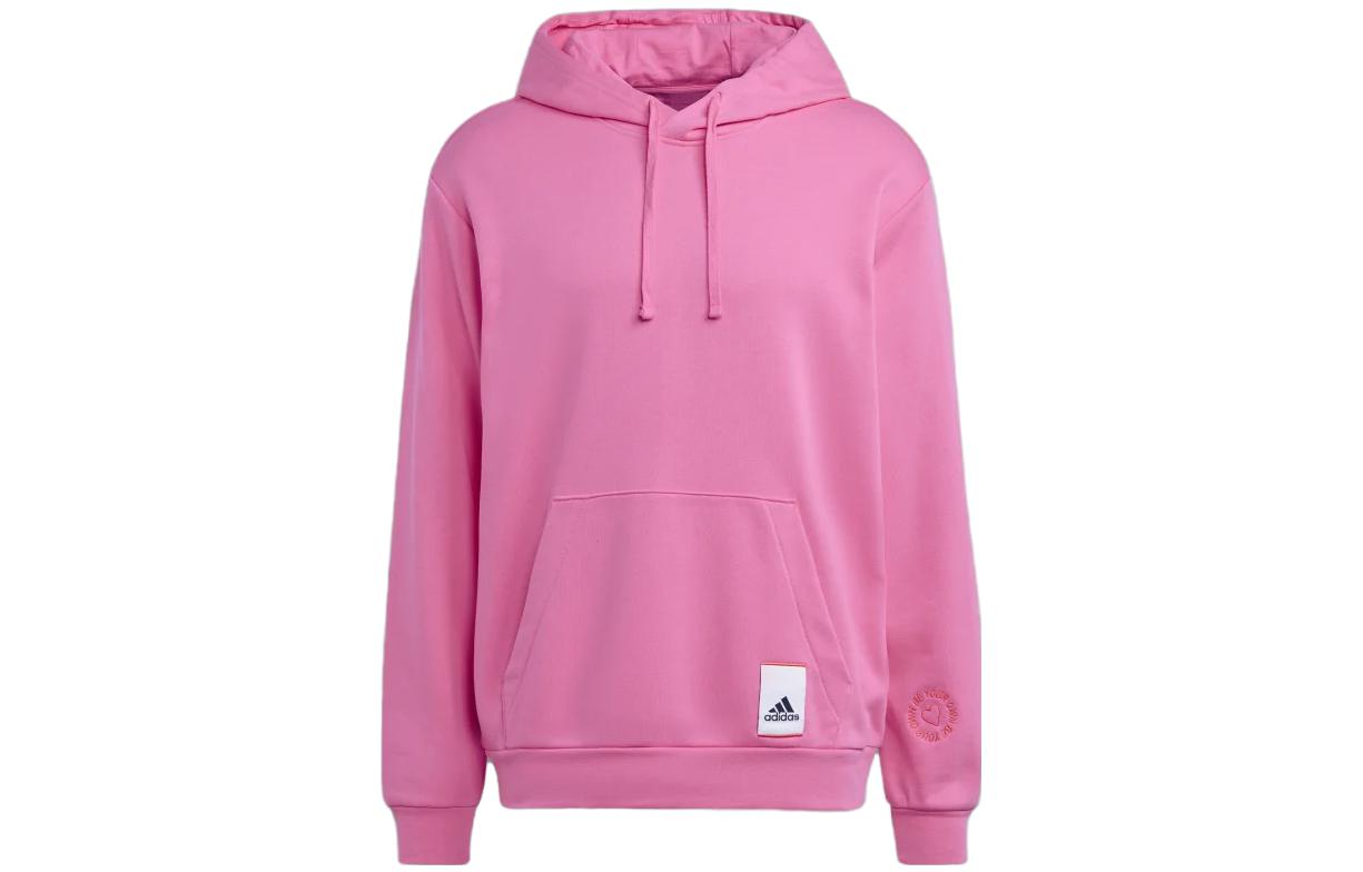 adidas Letter Print Logo Pink Hoodie Unisex IL8299