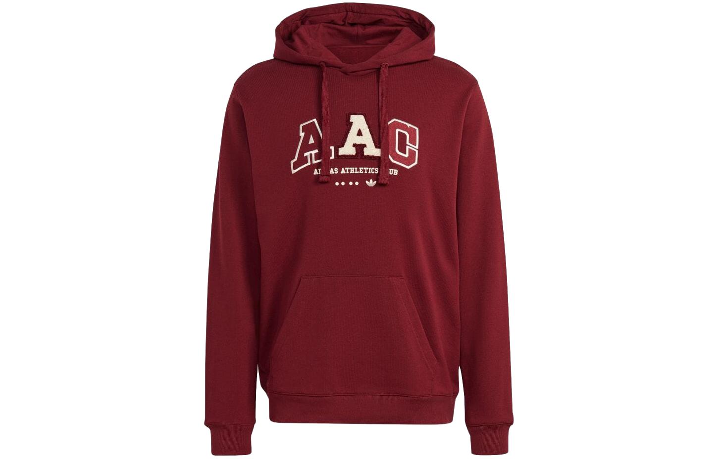 adidas Letter Print Pullover Hoodie Japan Exclusive Dark Red IC8383-JAPAN