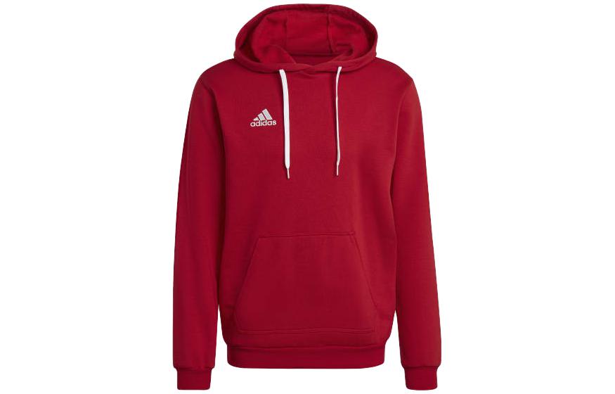 adidas Letter Print Pullover Hoodie Team Power Red H57514