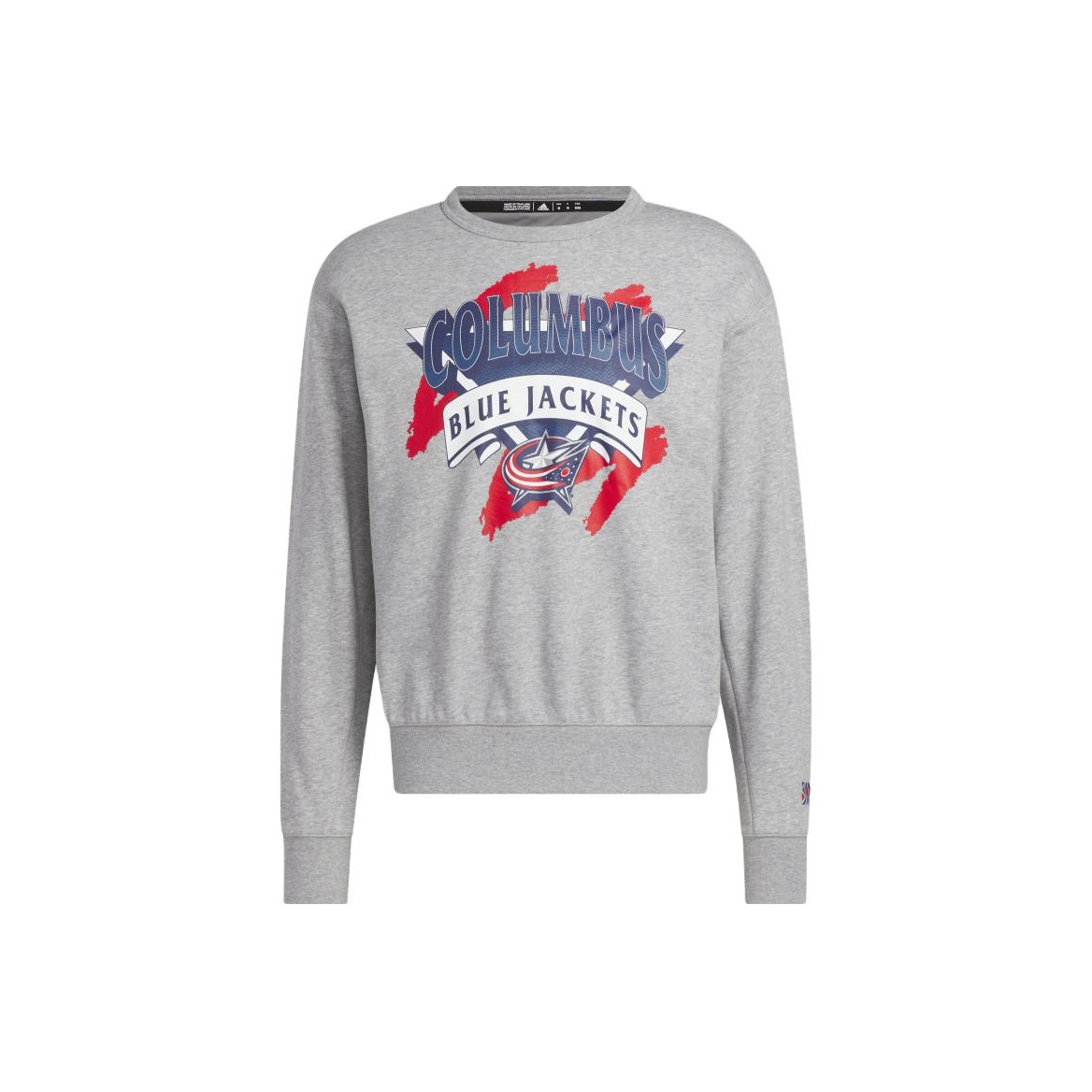 adidas Letter Print Pullover Sweatshirt Men’s Gray HN6385