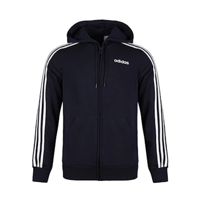 adidas Letter Stripe Print Hooded Zip Jacket Navy Blue (Japan Exclusive) DU0471-JAPAN