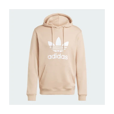 adidas Lettered Hoodie Unisex Long-Sleeve in Magic Beige IZ2359