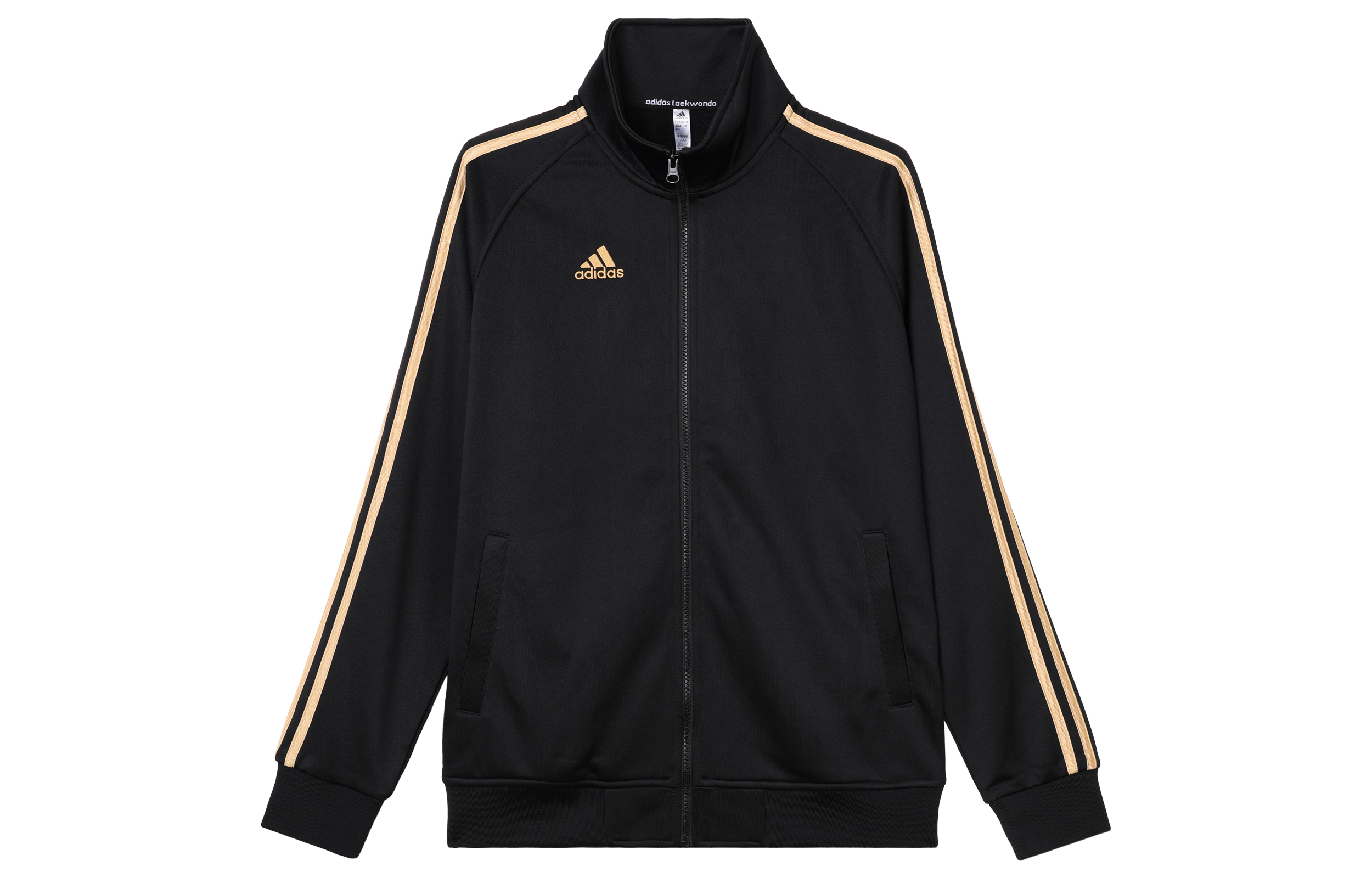 adidas Lifestyle Black Gold Striped Logo Track Jacket Unisex TR30JR-BG