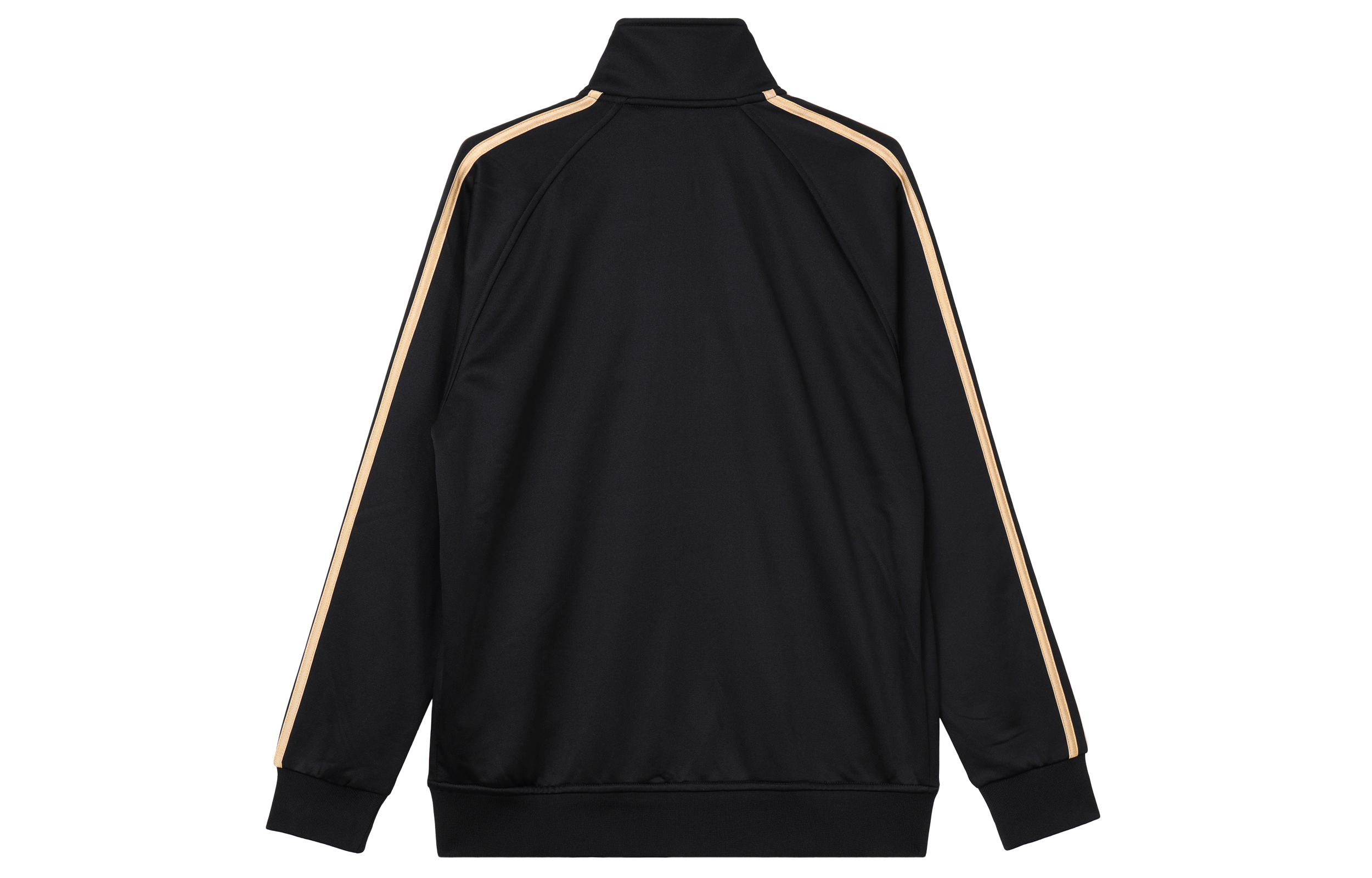 Lookbook adidas Lifestyle Jaket Track Hitam Emas Logo Garis Unisex TR30JR-BG