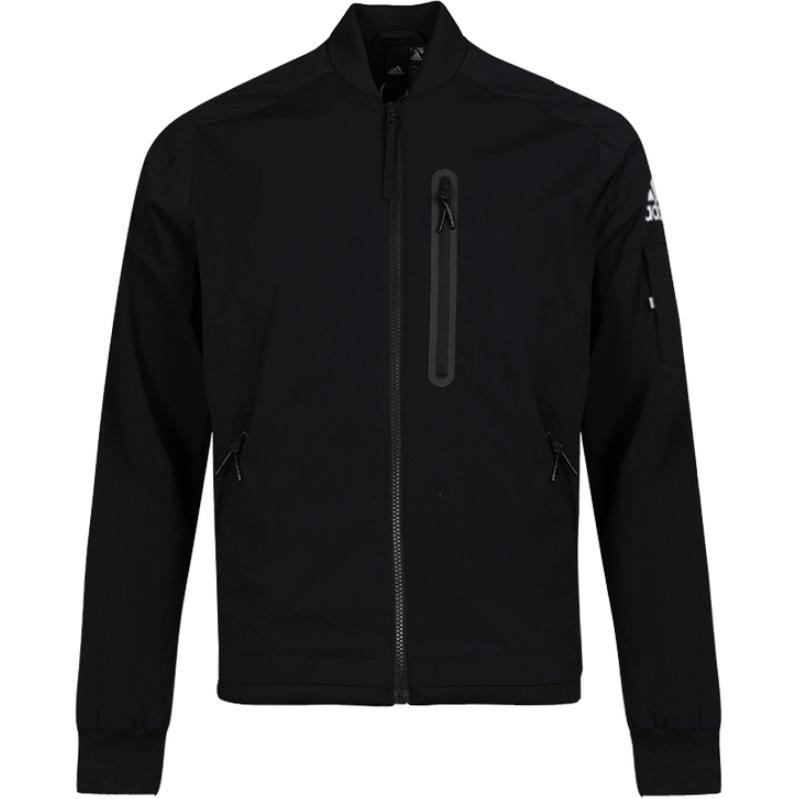 adidas Lifestyle Woven Zip Jacket Black with Logo Design DV3310