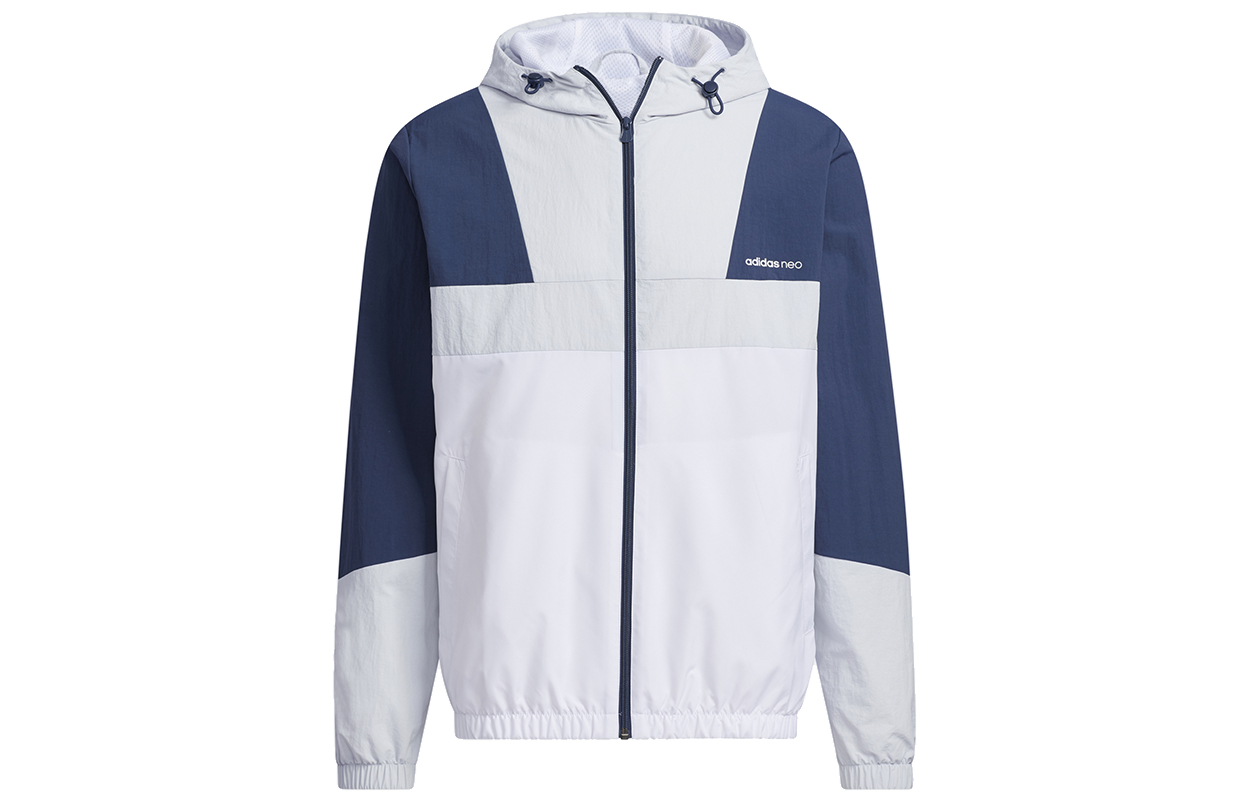 adidas Light Blue Casual Sports Hoodie Jacket H45092