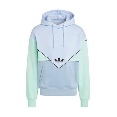 adidas Light Blue Pullover Sweatshirt with Logo Print Casual Style HR5336