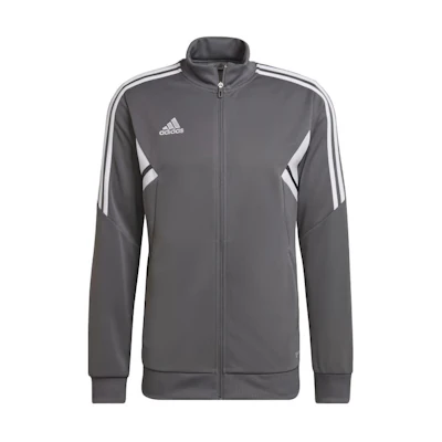 adidas Light Gray Stand Collar Zip-Up Sports Jacket HD2286