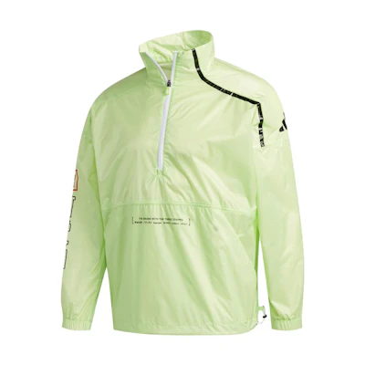 adidas Light Green Casual Windproof Jacket with Stand Collar FT2848