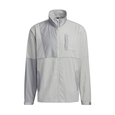 adidas Light Grey Reflective Track Jacket with Stand Collar HE7949