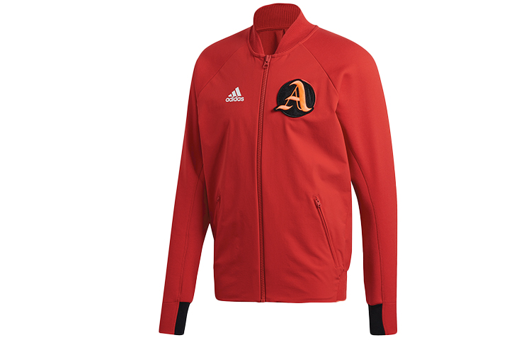 adidas Light Scarlet Colorblock Logo Patch Track Jacket FI4681