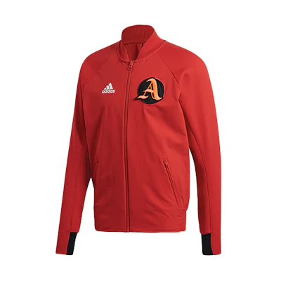 adidas Light Scarlet Colorblock Logo Patch Track Jacket FI4681