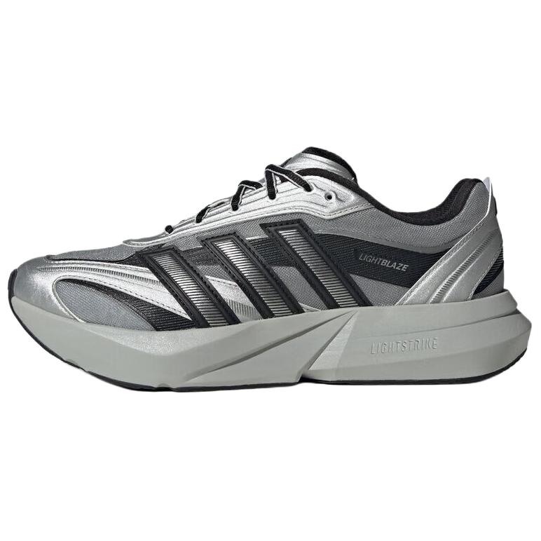 adidas Lightblaze Glow Running Shoes - Comfortable Gray Silver Black HQ7451